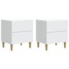vidaXL Armadio da Notte con cassetto 2 pcs Bianco 43 x 34,5 x 48 cm