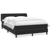 vidaXL Giroletto a Molle con Materasso Nero 160x210 cm in Velluto