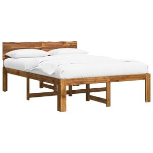 vidaXL Letto matrimoniale con testiera ROSTOCK Naturale 140 x 200 cm