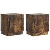 vidaXL Comodino 2 pcs Rovere Fumo 43 x 34,5 x 47 cm