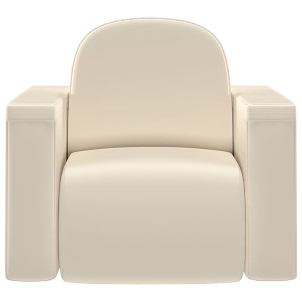 vidaXL Divano per Bambini 2 in 1 Bianco in Similpelle