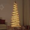 vidaXL Albero di Natale Naturale 210 cm legno massiccio di frassino