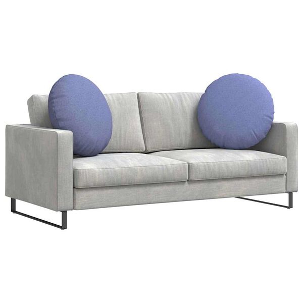 vidaXL Cuscini per Seduta 2 pcs Blu jeans Ø60 x 21 cm Tessuto