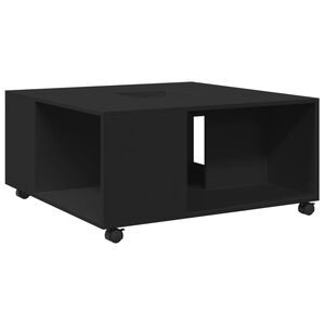 vidaXL Tavolino da Salotto Nero 80x80x40 cm in Legno Multistrato