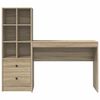 vidaXL Scrivania con cassetto 2 pcs Rovere Sonoma