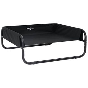 vidaXL Letto per Cani Nero 75 x 75 x 30 cm Acciaio