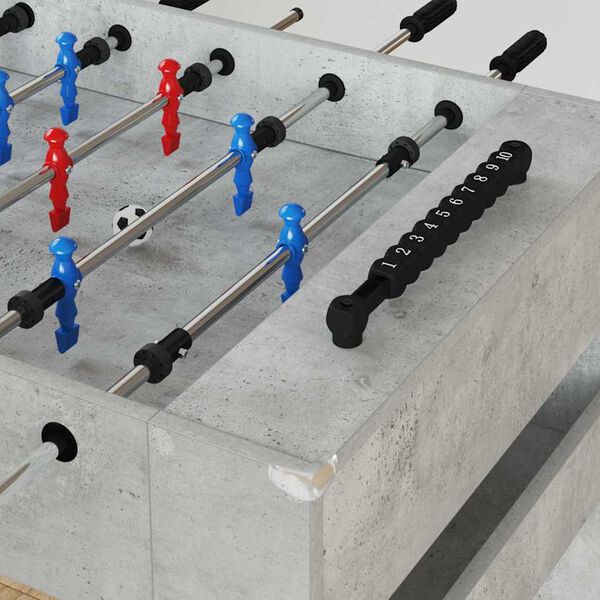 vidaXL Tavolo da Foosball Grigio Cemento 125 x 60,5 x 80 cm