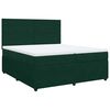 vidaXL Giroletto a Molle con Materasso Verde Scuro 200x200 cm Velluto