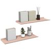vidaXL Mensola sospesa 2 pcs Rosa 60 x 18 x 2,5 cm Acciaio