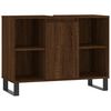 vidaXL Armadietto Bagno Rovere Marrone 80x33x60cm in Legno Multistrato