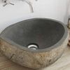 vidaXL Basin in pietra fluviale Grigio chiaro 45 x 35 x 15 cm