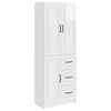 vidaXL Set di armadi 2 pcs Bianco Lucido Legno ingegnerizzato