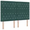 vidaXL Letto a molle con materasso Verde scuro 140 x 200 cm Velluto