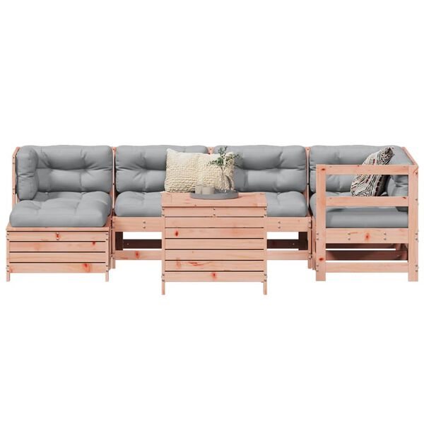 vidaXL Set Divani da Giardino 7 pz in Legno Massello Abete Douglas
