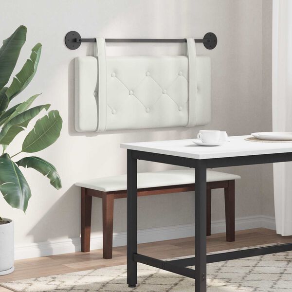 vidaXL Testata appesa Montaggio a parete Bianco 90 cm Pelle Sintetica