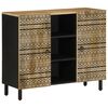 vidaXL Credenza 90x33,5x75 cm in Legno Massello di Mango Grezzo