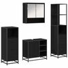 vidaXL Set di mobili per il bagno 4 pz Rovere Nero 65 x 33 x 60 cm