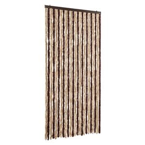 vidaXL Tenda Antimosche Beige e Marrone Chiaro 100x200 cm in Ciniglia