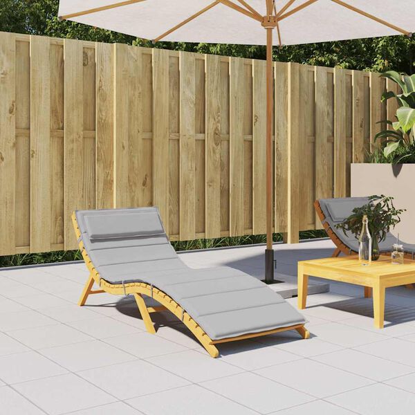 vidaXL Cuscino per Lettino Grigio 180x60x4 cm in Tessuto Oxford