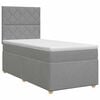 vidaXL Letto box spring con materasso Grigio Chiaro 100 x 200 cm