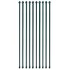 vidaXL Pali da Giardino 10 pz in Metallo 1 m Verde