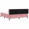 vidaXL Letto a molle con materasso Rosa 200 x 180 cm Velluto