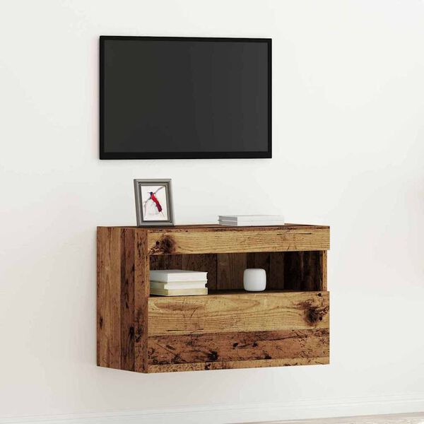 vidaXL Mobile TV da parete Legno vecchio 60 x 30 x 40 cm