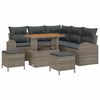 vidaXL Set Divano da Giardino 8 pz 7-Numero di posti Grigio