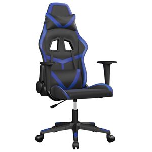 vidaXL Sedia da Gaming Nera e Blu in Similpelle
