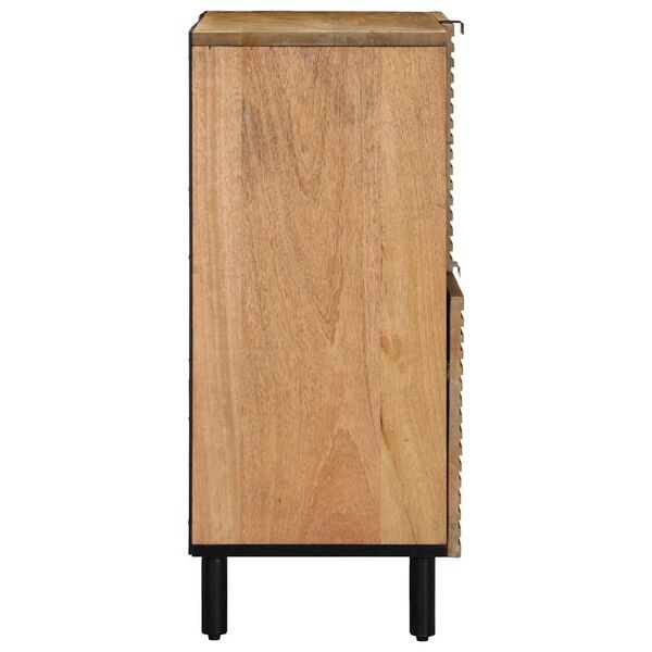 vidaXL Credenza Marrone 80x33x75 cm in Legno Massello di Mango