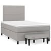 vidaXL Giroletto a Molle con Materasso Grigio Chiaro 120x200cm Tessuto