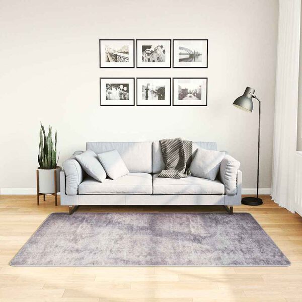 vidaXL Tappeto Lavabile 120x180 cm Grigio