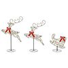 vidaXL Renna di Natale con slitta 3 pz 72 LED Bianco caldo
