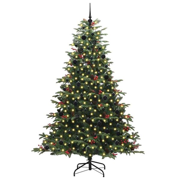 vidaXL Albero di Natale artificiale con 300 LED Verde 240 cm