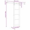 vidaXL Porta scorrevole Naturale e Nero 61 x 198,5 cm Pino massello