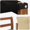 vidaXL Set di divani da esterno con cuscino 7 pcs Naturale e Beige