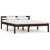 vidaXL Giroletto senza Materasso Marrone Scuro 140x200 cm Legno Pino