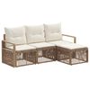 vidaXL Set Divano da Giardino 4 pcs Beige polyrattan