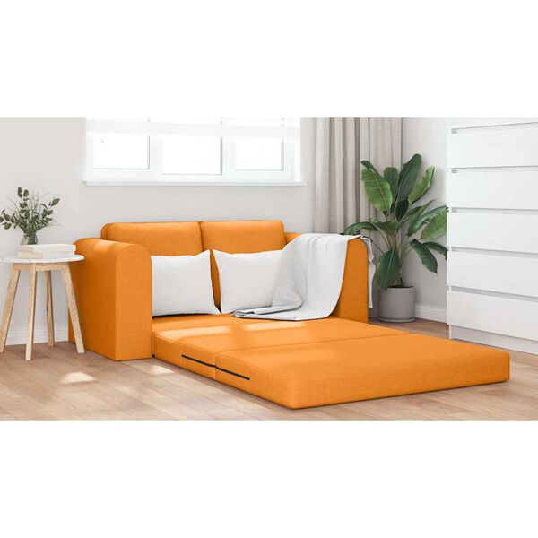 vidaXL Divano letto 60cm Giallo Scuro Tessuto