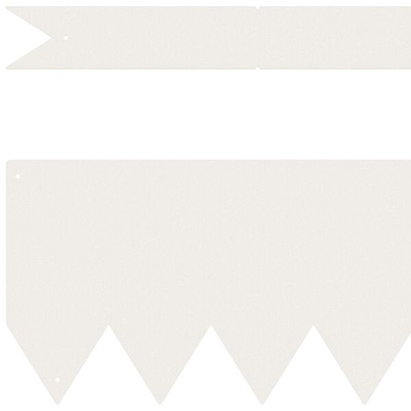 vidaXL Bordura per Prato 10 pcs Bianco 100 x 0.05 x 20 cm