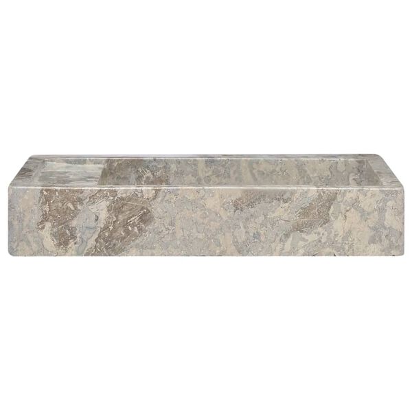 vidaXL Lavandino Grigio 58x39x10 cm in Marmo