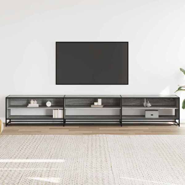 vidaXL Mobile Porta TV Grigio Sonoma 270x40x46 cm in Truciolato