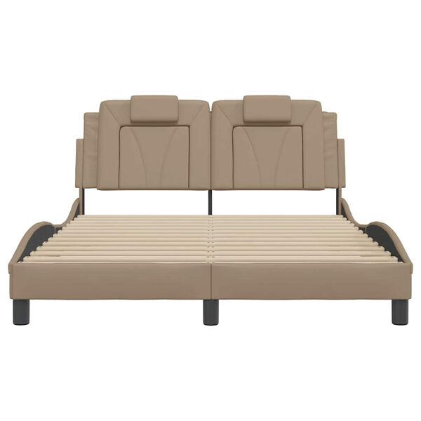 vidaXL Giroletto Viana senza Materasso Cappuccino 140x200 cm in Similpelle