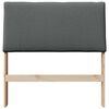 vidaXL Testiera imbottita Grigio scuro 90 cm Pino massello