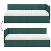 vidaXL Struttura Letto Angolare con Materasso 2 pcs Verde Velluto