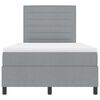 vidaXL Letto a molle con materasso Grigio chiaro 120 x 190 cm Tessuto