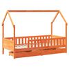 vidaXL Giroletto Bambini con Cassetti 90x200 cm Legno Massello di Pino