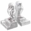 vidaXL Fermalibri 2 pz Argento 12 x 9 x 19 cm Alluminio