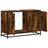 vidaXL Mobile Lavabo Bagno Rovere Fumo 90x33x60 cm Legno Multistrato