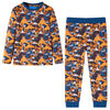 vidaXL Pigiama per Bambini Maniche Lunghe Cognac 128